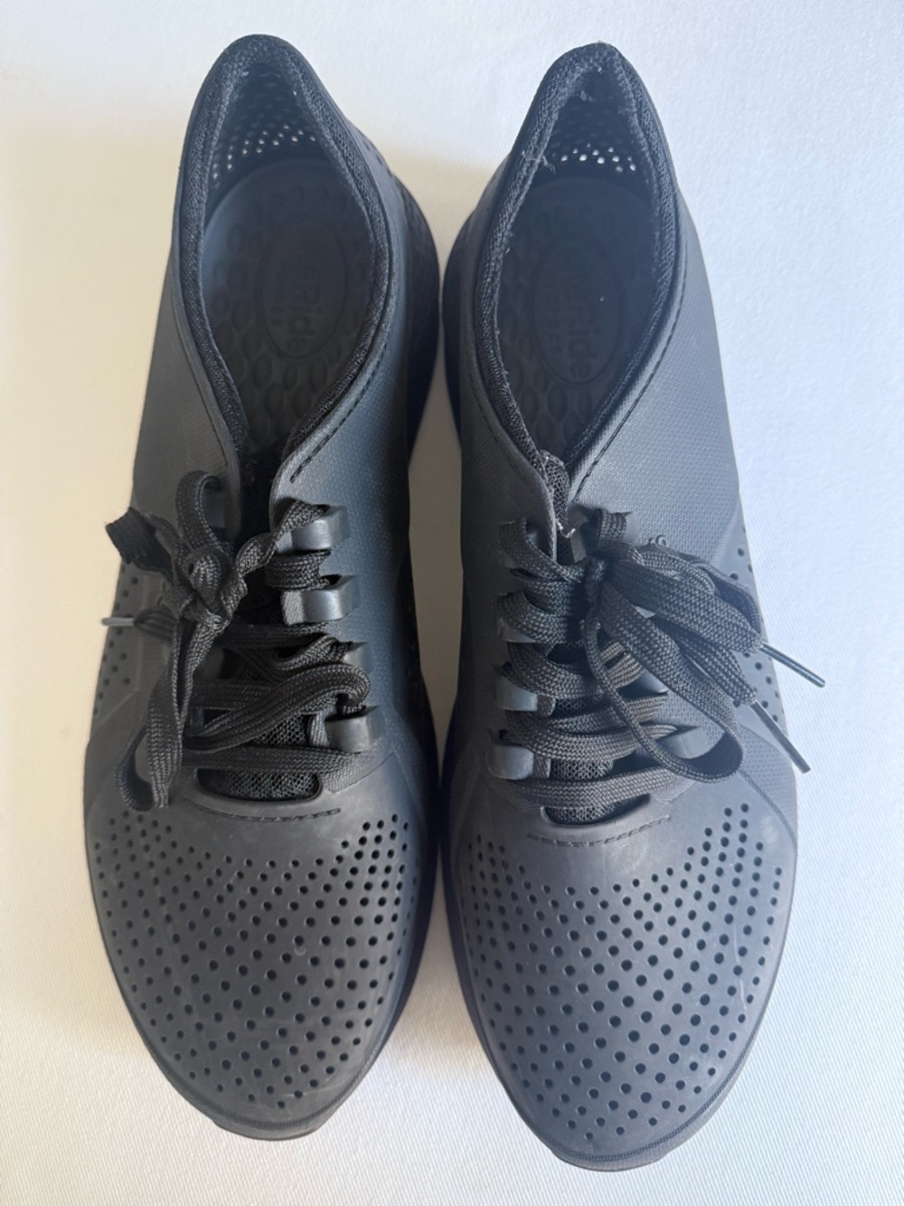 Crocs LiteRide Pacer Mens Black Lace Up Sneakers 204967 Comfort Shoes Size 12